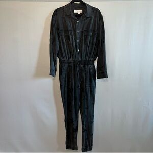 Vintage Havana Washed Tencel Star Embroidered Jumpsuit - Size Small